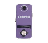 Alomejor Mini Pedal de Guitarra Looper Control Compacto de un Botón Grabación de 12 Minutos Memoria Inteligente para Práctica Puesta en Escena Aleación de Zinc