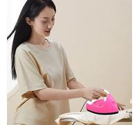 Alomejor Mini Plancha Eléctrica Portátil de Mano para Niños, Prensa de Plancha Eléctrica Pequeña, Máquina de Planchado para Ropa y Lavandería