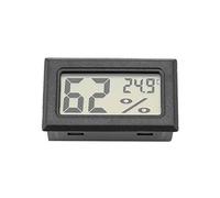 Alomejor Mini Termómetro Higrómetro Digital para Reptiles Vida Cómoda Alrededor de Incubadoras Negro (BLACK)