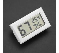 Alomejor Mini Termómetro Higrómetro Digital para Reptiles Vida Cómoda Alrededor de Incubadoras Negro (WHITE)