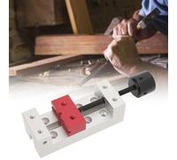 Alomejor Mini Tornillo de Banco Plano de Aluminio con Rango de Sujeción de 50 Mm, Ideal para Trabajos de Precisión y Proyectos de Bricolaje