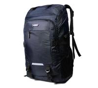 Alomejor Mochila de Montañismo de 80L, Mochila de Viaje Impermeable de Gran Capacidad con Correas en el Pecho para Caminar, Acampar, Correr y Ciclismo (oscuro)