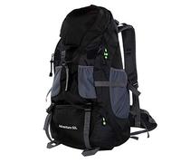 Alomejor Mochila de Senderismo 50L Mochila de Senderismo Grande Viaje al Aire Montañismo Escalada Mochila para Hombres Mujeres(Black)