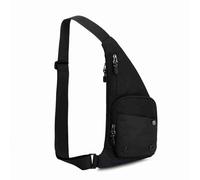 Alomejor Mochila Ligera de Nailon Resistente Al Agua, con Dos Bolsillos con Cremallera para Andar en Bicicleta, Caminar, Viajar, Ir de Compras y Hacer Senderismo (BLACK)