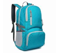 Alomejor Mochila Plegable, Bolsa de Viaje Ligera Resistente Al Agua con Gran Capacidad, Bolsa Negra para Teléfono de Fácil Acceso (lago)