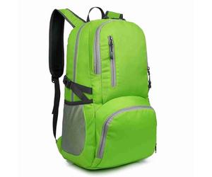 Alomejor Mochila Plegable, Bolsa de Viaje Ligera Resistente Al Agua con Gran Capacidad, Bolsa Negra para Teléfono de Fácil Acceso (GREEN)