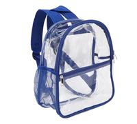 Alomejor Mochila Transparente de PVC Mochila Transparente de 11,5 X 6 X 12 Pulgadas con Cremallera Diseño Impermeable de Gran Capacidad para Viajes Escolares Concierto en la Playa Uso de Controles