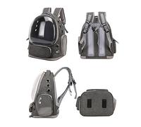 Alomejor Mochila Transparente para Gatos, Gran Espacio, Transpirable para Viajes Al Aire Libre con Gatos de Menos de 15 Libras