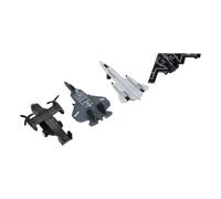 Alomejor Modelo de Avión de Metal de Avión de Combate de Aleación de 4 Piezas, Decoración de Escritorio Coleccionable para Entusiastas de la Aviación