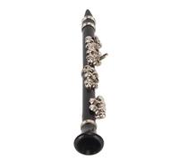 Alomejor Modelo de Clarinete bajo en Miniatura, Artesanía Exquisita para Exhibición de Escritorio, Caja de Regalo de Plástico ABS de 3,15 Pulgadas