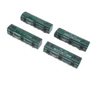 Alomejor Modelo de Metro de Tren Urbano de 4 Piezas, Juego de Modelos de Autobús de Vehículos Ferroviarios de Alta Velocidad Verdes con Construcción de Aleación de Plástico para Niños y