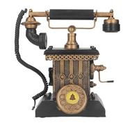 Alomejor Modelo de Teléfono Fijo Retro Vintage, Decoración de Escritorio de Hierro para Sala de Estar, Dormitorio, Oficina
