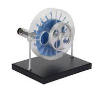 Alomejor Modelo Preciso de Turbina de de una Sola Etapa Instrumento de Demostración de Laboratorio de Física Duradero para Proyectos de Ciencias de Escuela Secundaria Color Aluminio 4.9x3.9x4.7in