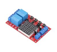 Alomejor Módulo de relé Temporizador Multifunción Pantalla LED para el Hogar 24V Módulo de Temporizador de Retardo de Ciclo de Bloqueo Automático