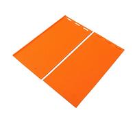 Alomejor Molde de Cera de Abejas de Silicona, Hojas de Panal Duraderas, Prensa de Molde, Estampador para Suministros de Apicultura, Naranja, 2 Hojas de 5,4mm