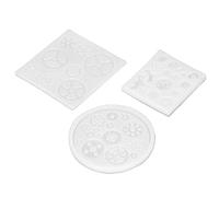 Alomejor Molde de Silicona con Engranajes Steampunk, Molde Industrial Antiadherente para Manualidades, para Familiares o Amigos, de Silicona para Decoración de Arcilla, 3 Unidades