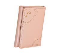 Alomejor Monedero para Mujer, Cartera Triple de Moda para Viajes Diarios, Almacenamiento Multifuncional para Mujeres, Material de PU Portátil (Pink)