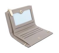 Alomejor Monedero para Mujer Diseño de Hebilla de Moda para Compras Al Aire Libre Cartera Pequeña Monederos para Tarjetas Exquisitos Portátiles Livianos para Mujer Material de PU (Gray)