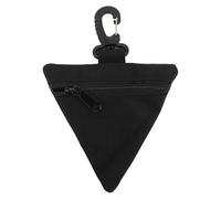 Alomejor Monedero Triangular, Bolsa de Almacenamiento de Monedas Compacta y Portátil Duradera para Actividades Al Aire, Nailon Negro