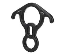 Alomejor Mosquetón de Cuerno de Buey 50KN 8 Descensor Dispositivo de aseguramiento de Engranajes