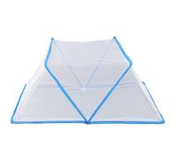 Alomejor Mosquitera Portátil Plegable para Cama, Tienda de Campaña Ligera con Ventilación Transpirable - Ideal Dormitorio Verano, Bebés, Niños y Estudiantes (Azul)