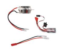 Alomejor Motor Cepillado 390 y Conjunto Combinado ESC 30A, Motor de Acero Inoxidable de Alto par con Conector JST Hembra a Hembra de 4,0 Mm, para Coches y Barcos RC 1/16 1/18