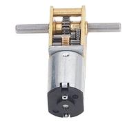 Alomejor Motor con Engranaje Helicoidal de CC Cepillado Motor de Alta Torsión de Doble Eje con Engranaje Helicoidal de 60 RPM para Automóviles Inteligentes y Robots Duraderos