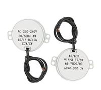 Alomejor Motor de CA 2 Piezas Síncrono CCW/CW Mini Eléctrico 15-18 RPM para Ventiladores Eléctricos y Soportes de Exhibición Latón de Aluminio