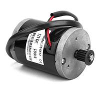 Alomejor Motor de Cepillo de Alta Velocidad de 12 V y 100 W, Momento de Torsión Grande de bajo Ruido y Alta on Correa de Polea de 384 Mm, para Vehículos Eléctricos de Baja