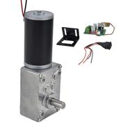 Alomejor Motor de Engranaje Helicoidal de 12 V con Eje de 8 Mm, Ideal para Uso Industrial, Alto par y Funcionamiento Silencioso (12V400RPM)