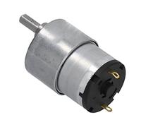 Alomejor Motor de Engranaje Totalmente Metálico con Reducción de Velocidad de Bobinado de Cobre para Aplicaciones de Automatización Industrial, Eje D de 6 Mm (66RPM)