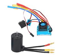 Alomejor Motor sin Escobillas 3650 3600KV y Juego ESC de 120A, Pieza de Coche RC Ligera e Impermeable con Puerto de Programación Externo, para Coche RC 1/10 y 1/8
