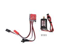 Alomejor Motor sin Escobillas y ESC de 30 A, Controlador de Velocidad Eléctrico con Freno, Conector de Alimentación JST Rojo para Coches y Barcos RC de 1/16, 1/18 /24. (60T)