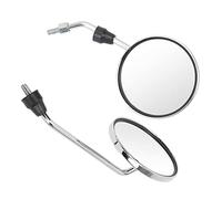 Alomejor Motorcycle Rearview Mirror, 8mm Threads, Round Design