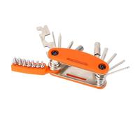 Alomejor Multiherramienta para Bicicletas 21 en 1, Herramienta Profesional Portátil de Reparación de Bicicletas con Cabezales de Acero Al Carbono Galvanizado para Mantenimiento de (ORANGE)