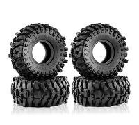 Alomejor Neumáticos de Goma para Automóviles para Entusiastas del Bricolaje Reemplazo de Capacidad de Agarre Increíble para 1/10 Control Remoto Car Trax4 Axial Scx10 Wraith Scx10 Yikong Rgt, 4
