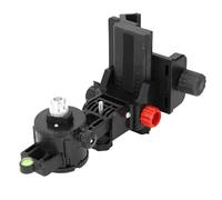 Alomejor Nivel Soporte Ajustable de 360 grados Adaptador de Soporte de Ajuste Fino Base Pivotante Estable en Forma de L para Herramientas de Diseño de Medición de Nivel ABS Resistente a Impactos