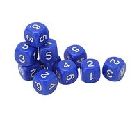 Alomejor Número de Plástico Set de Dados Deje Colores Ayuda Maestro Diseño Esquina Redonda para Niños Aprendiendo 20ST (Blue)
