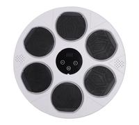 Alomejor Objetivo de Boxeo con Música Inteligente, Velocidades Múltiples, Pantalla LED, Espuma de Alta Elasticidad, Entrenador de Boxeo para Montaje en Pared, con Control Táctil y Altavoz (White)