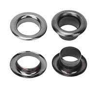 Alomejor Ojal de Agujero Redondo de Metal Remache de Latón de 6 Mm para Zapatos de Cuero 100 Piezas Accesorios de Ropa para Bolsos Oro (Plata Negro)