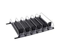 Alomejor Organizador Automático Empujador de Bebidas Ahorro Eficiente de Espacio para Nevera Solución Perfecta para Supermercados Fabricado en ABS para Latas Botellas 6 Unidades (31CM)