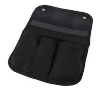 Alomejor Organizador Colgante con Bolsillos, Bolsa de Almacenamiento Lateral para Silla de Camping con Hebillas de Latón Vintage para Reposabrazos, Tienda de Campaña, Poste, Accesorios de (Black)