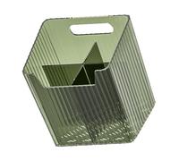 Alomejor Organizador de Gabinete con Espejo para Baño, Caja de Almacenamiento Dividida Transparente Montada en la Pared con Respaldo Adhesivo para Organización de Productos de Maquillaje y Cuidado