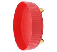 Alomejor Organizador Giratorio, Estante de Almacenamiento Giratorio de Plástico PP con Plato de 360 Grados para Cocina, Despensa, Cosméticos y Baño (Rojo)