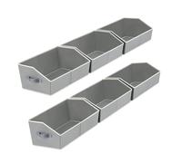 Alomejor Organizadores de Armario Trapezoidales Grandes, Cubos de Almacenamiento Plegables y Resistentes para Caja de Ropa para Sala de Estar, Dormitorio, Oficina (texturizado)