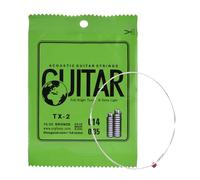 Alomejor Orphee TX-1 Guitarra Acústica 1.ª Cuerda E Núcleo de Acero con Alto Contenido de Carbono Bronce Fosforado Tensión Extra Ligera Paquete de 10 para Guitarristas Principiantes