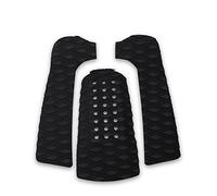 Alomejor Pads de Traction para Surf Antideslizantes Tail Pad + Deck Grip Cojín Trasero y Alfombrilla Superior Accesorios para Tabla de Surf Negro 2 Piezas