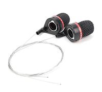 Alomejor Palanca de Cambio Grip Shift Universal para Bicicleta de Carretera y Montaña, Manillar Velocidad Cambios Precisos, Dispositivo Compatible con Transmisión Shimano, Fácil Instalación, Negro