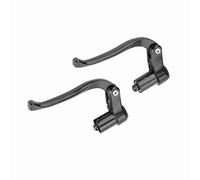 Alomejor Palanca de Freno de Bicicleta Diseño Ergonómico Liviano para Entusiastas del Ciclismo Par de Palancas de Aleación de Aluminio para Bicicleta de Piñón Fijo, Plegable, Negro (BLACK)