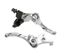 Alomejor Palancas de Manillar del Embrague de Freno para Bicicletas de Tierra en Boxes, Manillar 7/8, Material de Aleación de Aluminio Plegable y Duradero